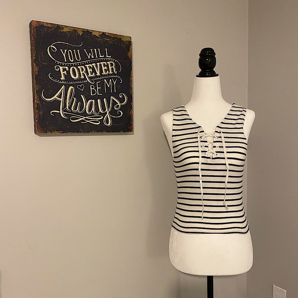 Garage Striped Crop Top - Picture 1 of 3